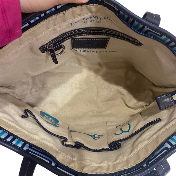 Jonathan Adler tote bag - fabric lining - multi colored print / patterned - Blue - Picture 15 of 16